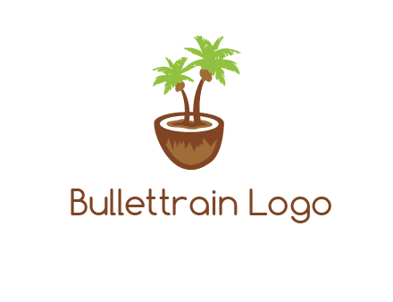 coconut tree travel icon