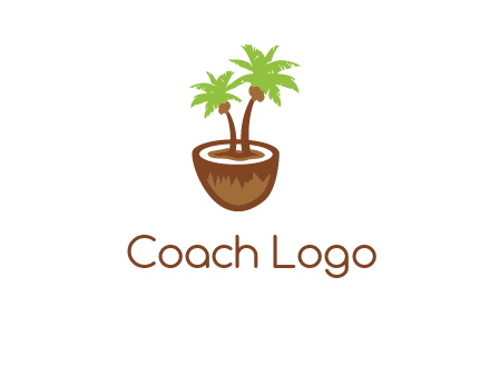 coconut tree travel icon