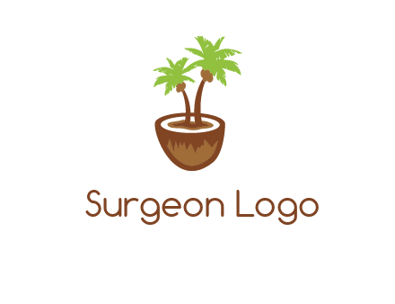 coconut tree travel icon