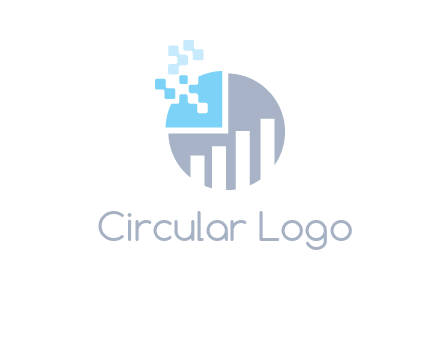 bar graph and pie chart finance logo