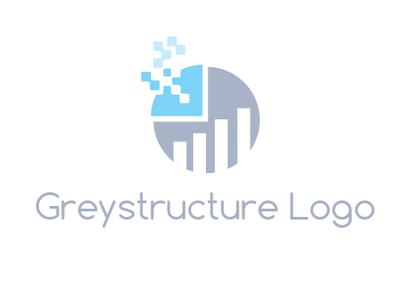 bar graph and pie chart finance logo