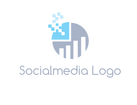 bar graph and pie chart finance logo