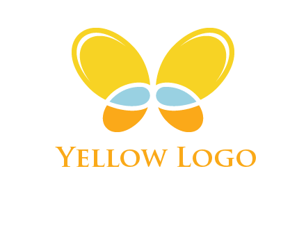 butterfly childcare logo with loops and ovals
