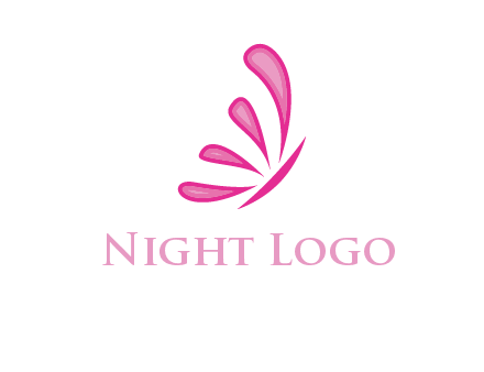 abstract butterfly swoosh garden logo
