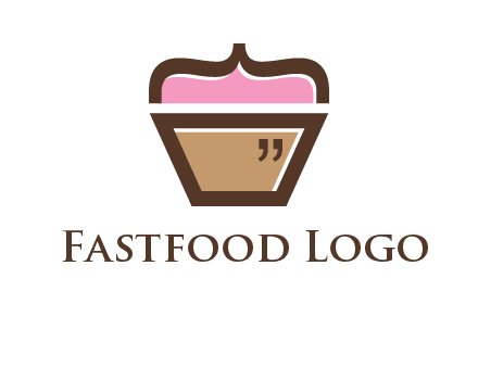 abstract cupcake food logo