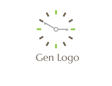 keys in clock rental logo