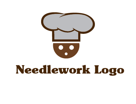 cookie with chef hat food logo