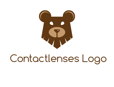 grizzly bear face animal logo