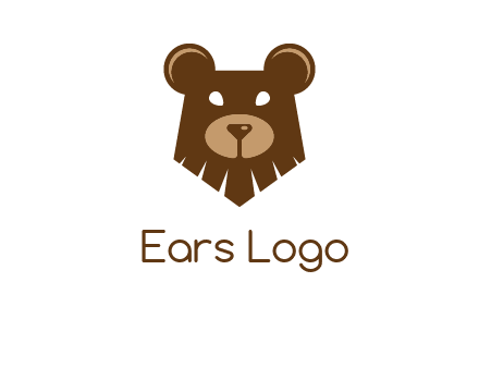 grizzly bear face animal logo