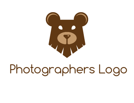 grizzly bear face animal logo