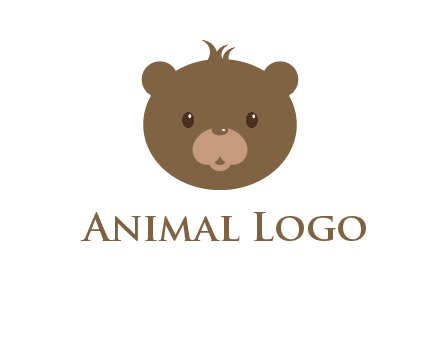 teddy bear face gift logo