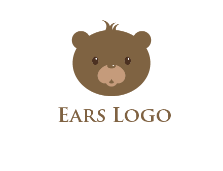 teddy bear face gift logo