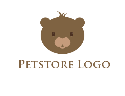 teddy bear face gift logo