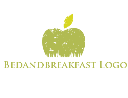green apple grunge healthcare logo