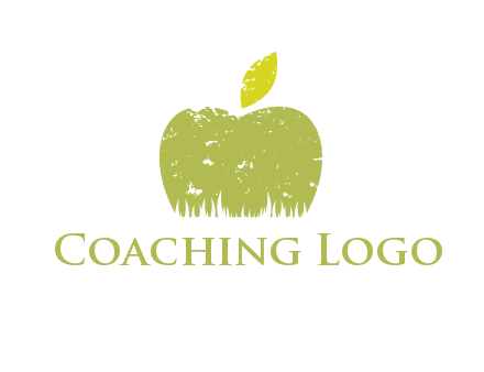 green apple grunge healthcare logo