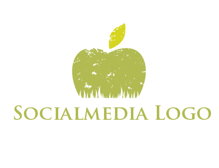 green apple grunge healthcare logo
