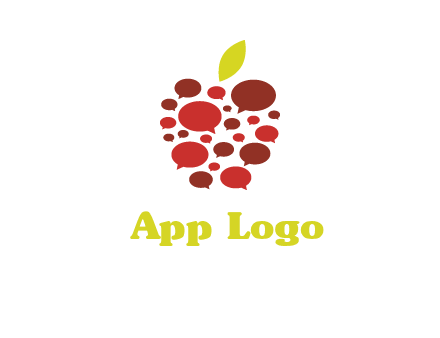 chat bubbles in apple communication logo