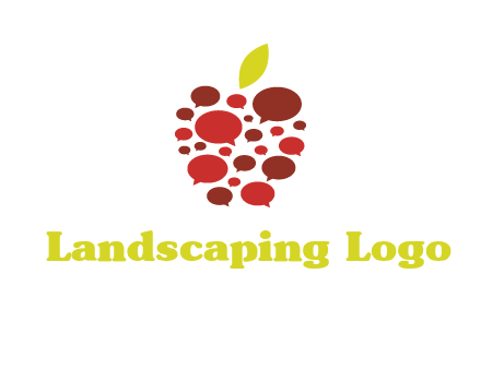 chat bubbles in apple communication logo