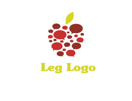 chat bubbles in apple communication logo