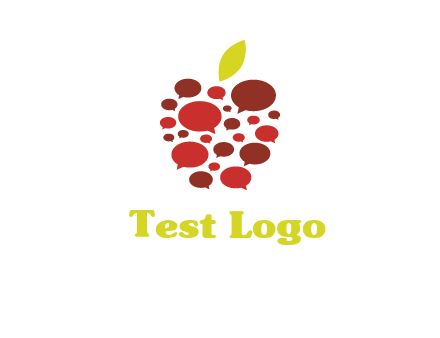 chat bubbles in apple communication logo