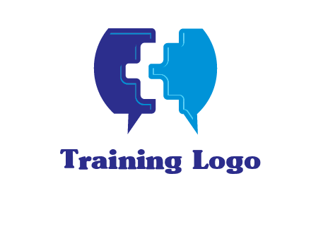 chat bubble in pieces communication logo