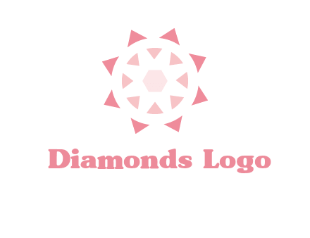 diamond in circular jewelry logo
