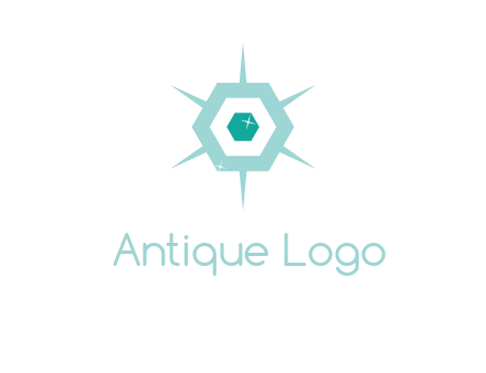 hexagon gemstones jewelry logo
