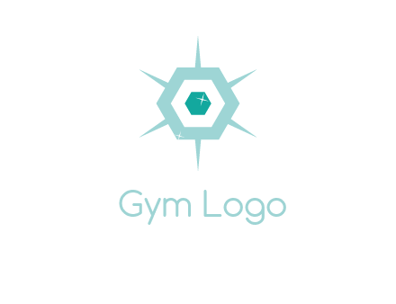 hexagon gemstones jewelry logo