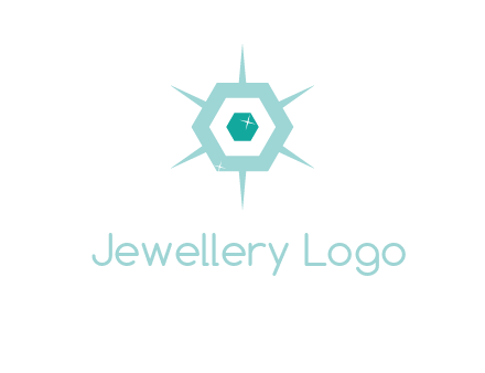 hexagon gemstones jewelry logo
