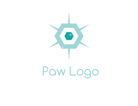 hexagon gemstones jewelry logo