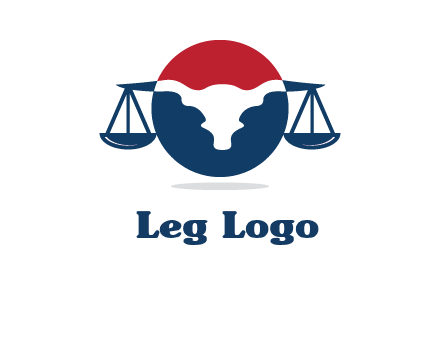 bull face scale law logo