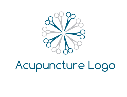 scissors in a circle barber logo