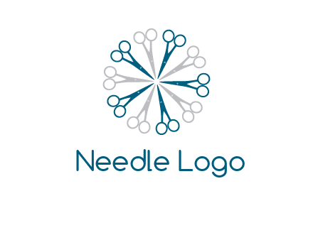 scissors in a circle barber logo