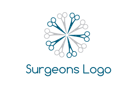 scissors in a circle barber logo