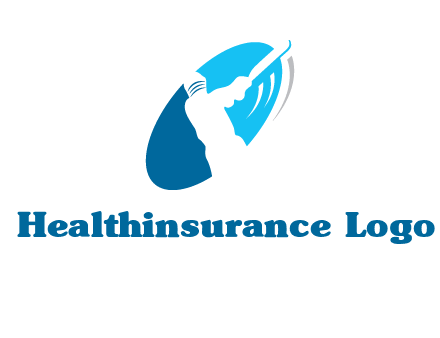 batsmen in circle sports logo