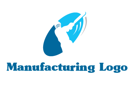 batsmen in circle sports logo