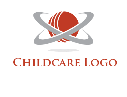 cricket ball with swoosh sports logo