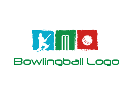 batsman wicket ball sports logo