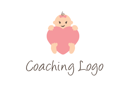 baby with heart childcare logo