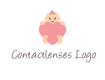 baby with heart childcare logo