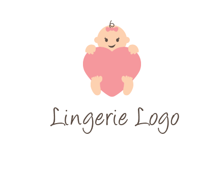 baby with heart childcare logo