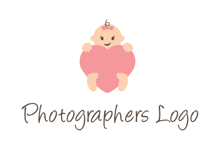 baby with heart childcare logo