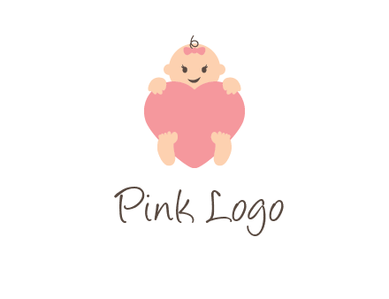 baby with heart childcare logo