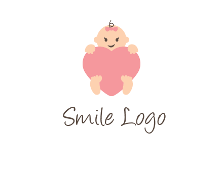 baby with heart childcare logo