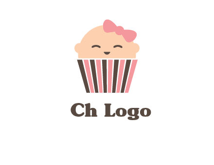 baby in basket child care logo