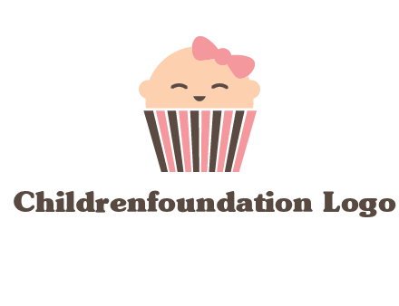 baby in basket child care logo