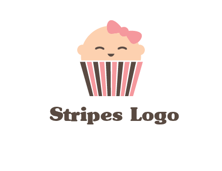 baby in basket child care logo