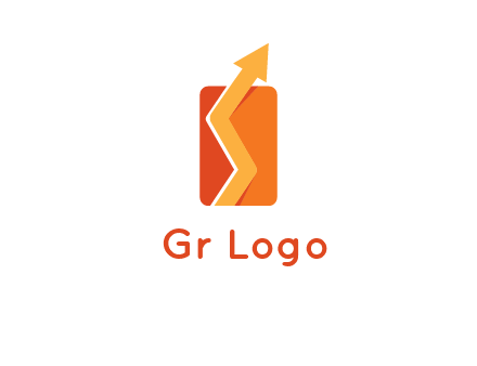 upward pointing growth arrows logo