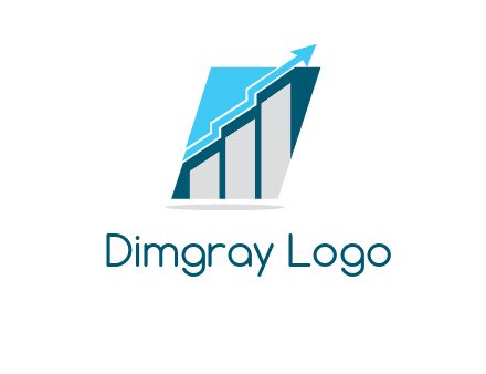 bar graph with arrow logo