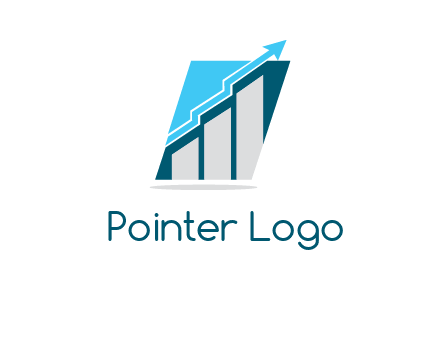 bar graph with arrow logo